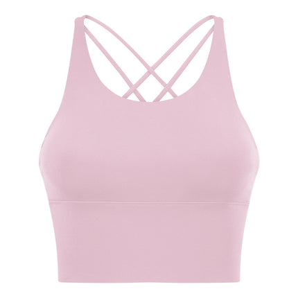 Sports bras for women, straps cross back sports underwear yoga wear women's sexy backless fitness bra padded bra