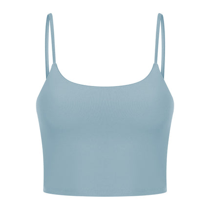 Sports Bras for Womens Workout Yoga Tank Top Women with Chest Pad Fitness Top Half Small Suspender Yoga Clothing