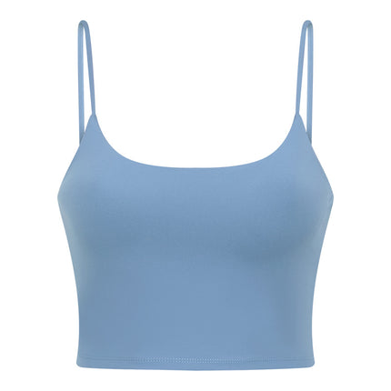 Sports Bras for Womens Workout Yoga Tank Top Women with Chest Pad Fitness Top Half Small Suspender Yoga Clothing   1
