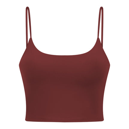 Sports Bras for Womens Workout Yoga Tank Top Women with Chest Pad Fitness Top Half Small Suspender Yoga Clothing   1