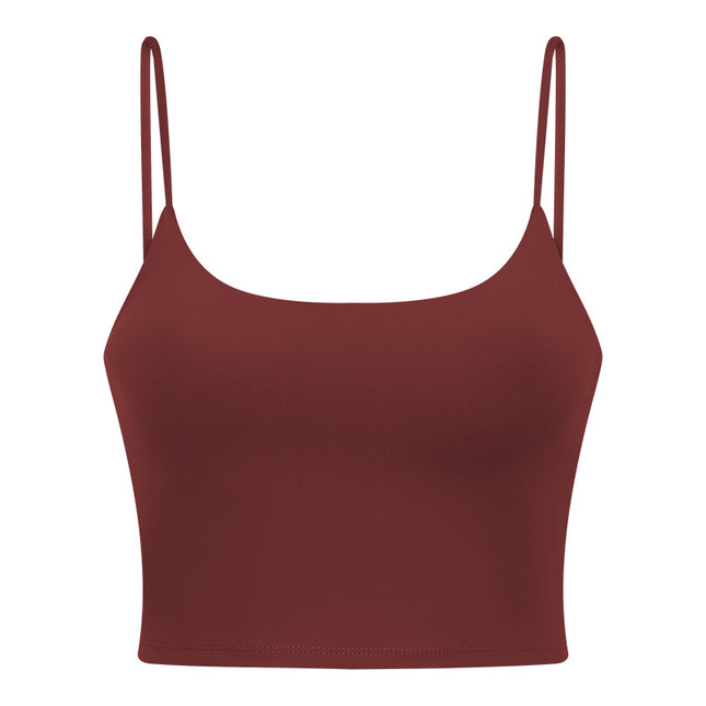 Sports Bras for Womens Workout Yoga Tank Top Women with Chest Pad Fitness Top Half Small Suspender Yoga Clothing   1