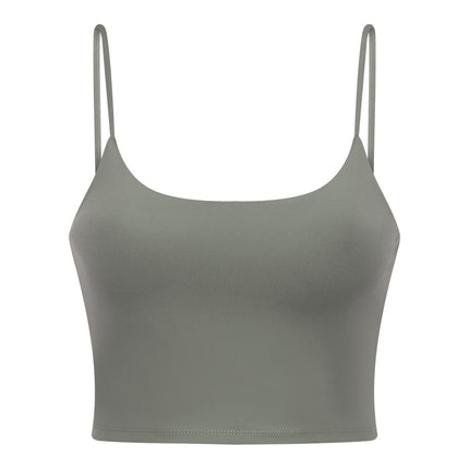 Sports Bras for Womens Workout Yoga Tank Top Women with Chest Pad Fitness Top Half Small Suspender Yoga Clothing   1