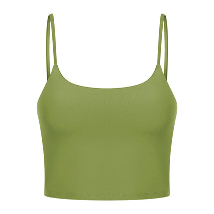 Sports Bras for Womens Workout Yoga Tank Top Women with Chest Pad Fitness Top Half Small Suspender Yoga Clothing