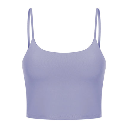 Sports Bras for Womens Workout Yoga Tank Top Women with Chest Pad Fitness Top Half Small Suspender Yoga Clothing