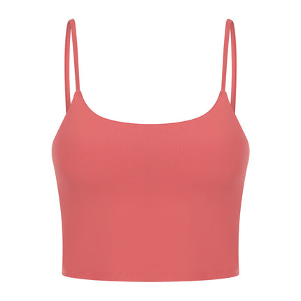 Sports Bras for Womens Workout Yoga Tank Top Women with Chest Pad Fitness Top Half Small Suspender Yoga Clothing