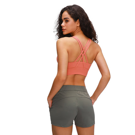 Women's Sports Bra running sports underwear female cross beauty back gathered running yoga fitness BRA bra