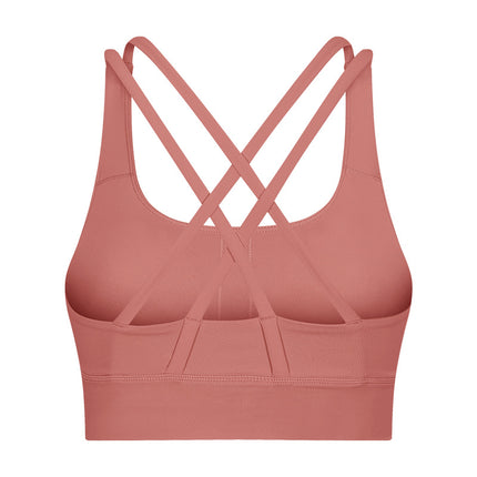 Women's Sports Bra running sports underwear female cross beauty back gathered running yoga fitness BRA bra