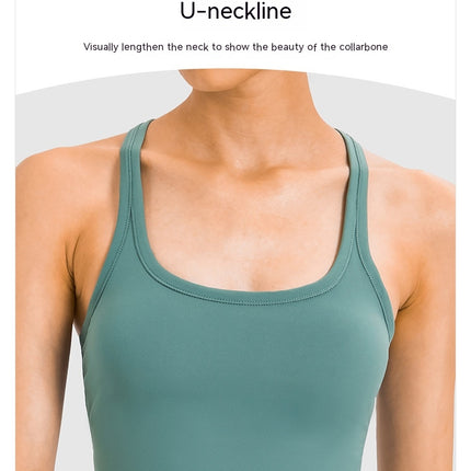 Ladies shockproof running high intensity fitness sports bra Yoga undershirt with bra pads female sports underwear