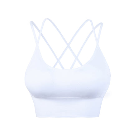 Spaghetti straps cross back yoga sports bra quick dry shockproof running fitness sports underwear Europe and the United States large size bra