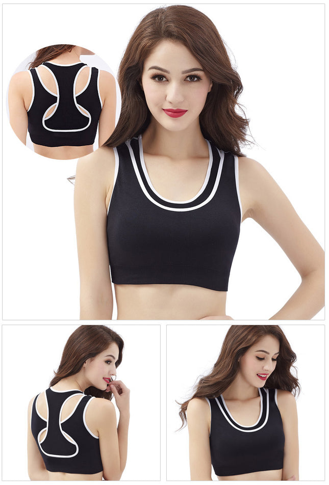Sports bra fake two pieces shockproof yoga running double layer tank top double layer underwear breathable fitness bra