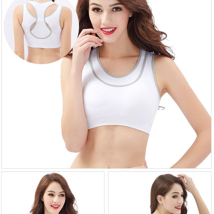 Sports bra fake two pieces shockproof yoga running double layer tank top double layer underwear breathable fitness bra
