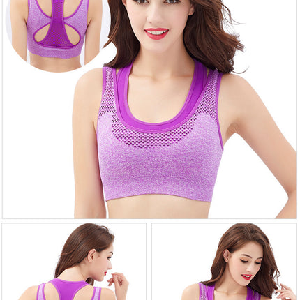 Sports bra fake two pieces shockproof yoga running double layer tank top double layer underwear breathable fitness bra
