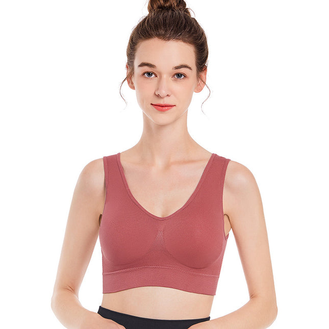Women's Sports Bra Non-Steel Ring Comfortable Breathable Underwear Sleeping Bra Non-marking Bra 1