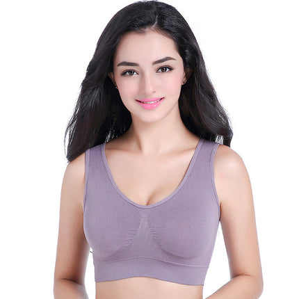 Women's Sports Bra Non-Steel Ring Comfortable Breathable Underwear Sleeping Bra Non-marking Bra 1