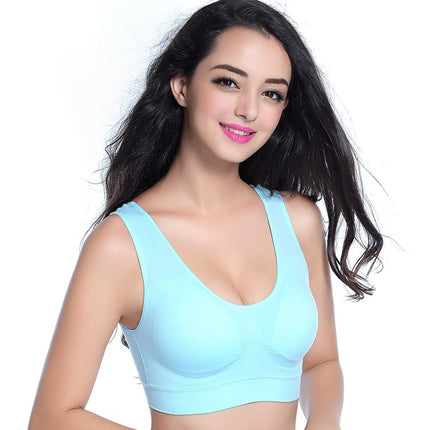 Women's Sports Bra, Seamless Comfort Sports Style Undershirt with Removable Padded Bra 1