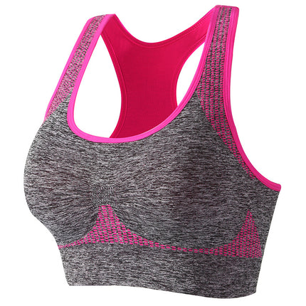 Women's non-steel ring sports bra non-steel ring shockproof yoga running tank top fitness straps bra underwear