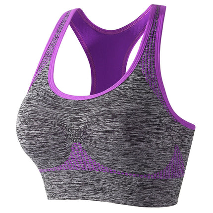 Women's non-steel ring sports bra non-steel ring shockproof yoga running tank top fitness straps bra underwear