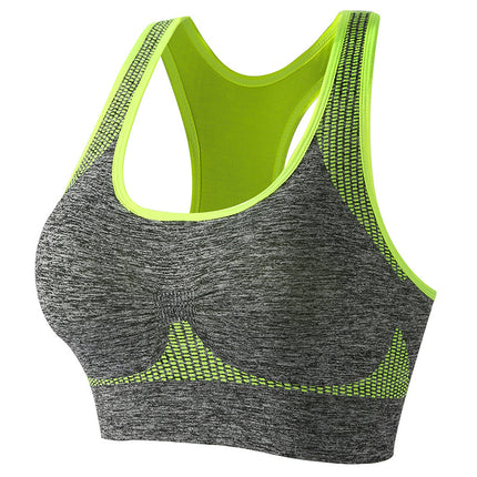 Women's non-steel ring sports bra non-steel ring shockproof yoga running tank top fitness straps bra underwear