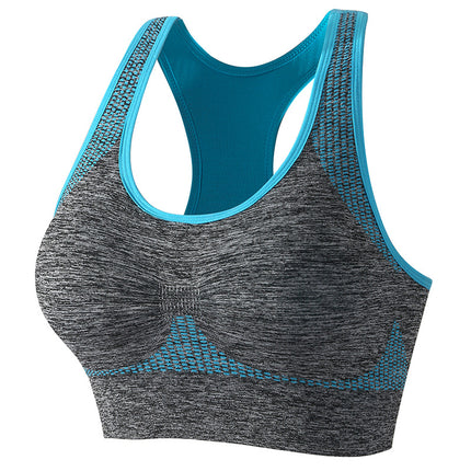 Women's non-steel ring sports bra non-steel ring shockproof yoga running tank top fitness straps bra underwear