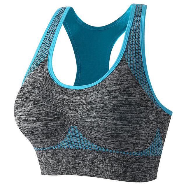 Women's non-steel ring sports bra non-steel ring shockproof yoga running tank top fitness straps bra underwear