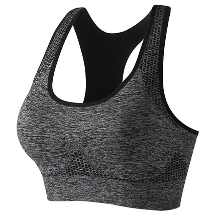 Women's non-steel ring sports bra non-steel ring shockproof yoga running tank top fitness straps bra underwear