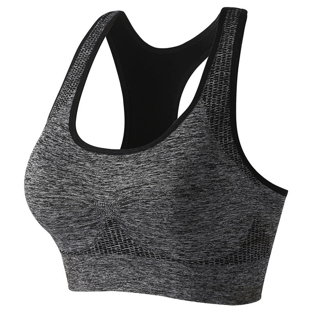 Women's non-steel ring sports bra non-steel ring shockproof yoga running tank top fitness straps bra underwear