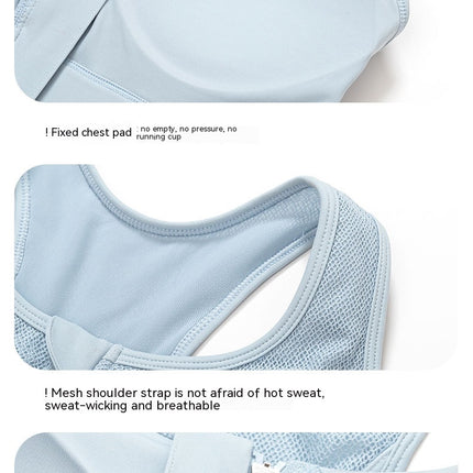Women's Front Zipper Sports Bra Gym High Impact Shockproof Sports Underwear Yoga Top Breathable Sports Bra