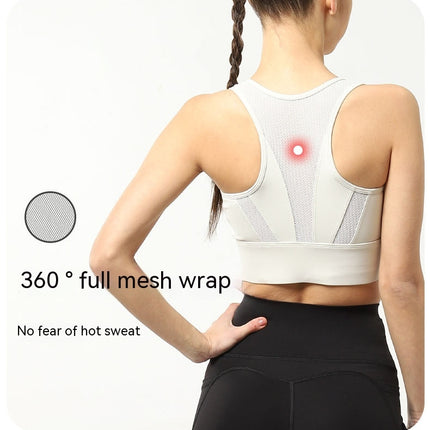Women's Front Zipper Sports Bra Gym High Impact Shockproof Sports Underwear Yoga Top Breathable Sports Bra