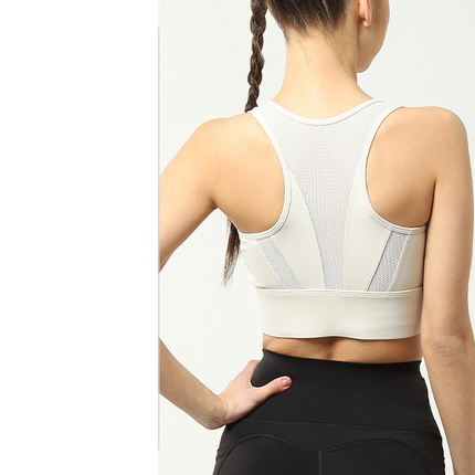 Women's Front Zipper Sports Bra Gym High Impact Shockproof Sports Underwear Yoga Top Breathable Sports Bra