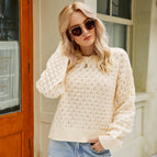 Rice white cross -border sweater