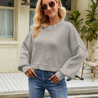 Gray short slots sweater