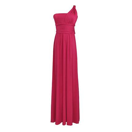Women's Fashion Solid Color Multi Wear Cross Backless Sexy Long Dresses Bandage Dresses Long Dresses