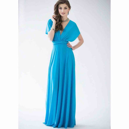 Women's Fashion Solid Color Multi Wear Cross Backless Sexy Long Dresses Bandage Dresses Long Dresses