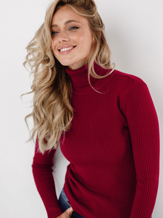 Turtleneck Sweater Women Solid Color Bottoming Shirt Slim High Collar Knitted Long Sleeved Top Pullover Sweaters