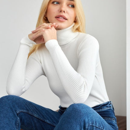 Turtleneck Sweater Women Solid Color Bottoming Shirt Slim High Collar Knitted Long Sleeved Top Pullover Sweaters