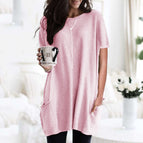 Short -sleeved pink