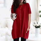 Short -sleeved big red