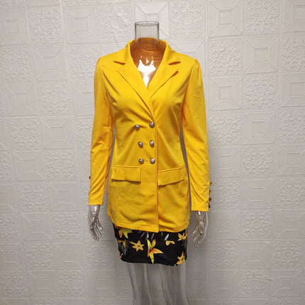 Suit Suit Women's Short Skirt Suit Two-piece Dress Dress Long Sleeve Temperament Plaid Printed Popular Vacation Casual