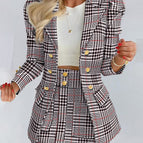 Black plaid skirt