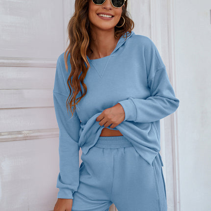 Women's Jogger Pants Set 2 Piece Crew Neck Sweatshirt w/ Side Split Hoodie Women's Sweatshirt Shorts Women's Sets Travel Autumn