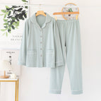 X2133 Light Green Female Cardigan Double Long (Cotton Pull Rider)