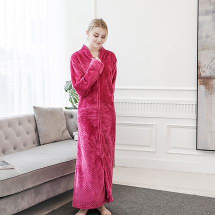 Facecloth robe couple thickened and lengthened and fattened nightgown men and women