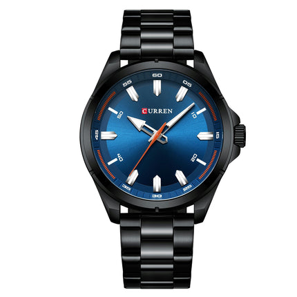 Men's Fashion Watches, Stainless Steel Strap wristwatches Waterproof Quartz Business Watch for Men
