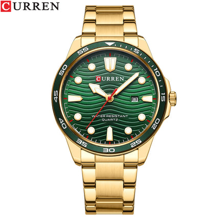 Mens Watches Fashion Waterproof Stainless Steel Analogue Quartz Watch Business Calendar Wrist Watch for Men