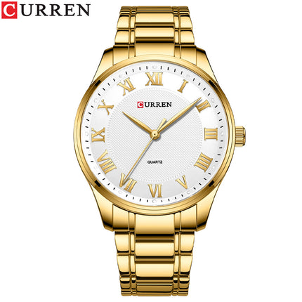 Men's Watches With Stainless Steel And Metal Casual Waterproof Quartz Watch, Date In Hands Watch for Men