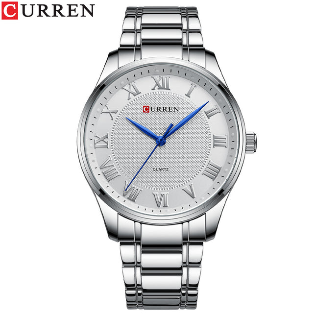 Men's Watches With Stainless Steel And Metal Casual Waterproof Quartz Watch, Date In Hands Watch for Men
