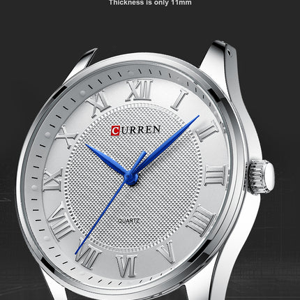Men's Watches With Stainless Steel And Metal Casual Waterproof Quartz Watch, Date In Hands Watch for Men