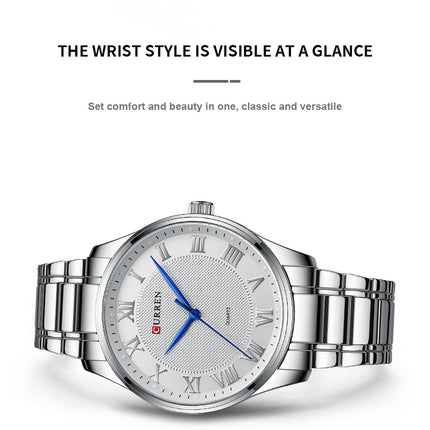 Men's Watches With Stainless Steel And Metal Casual Waterproof Quartz Watch, Date In Hands Watch for Men