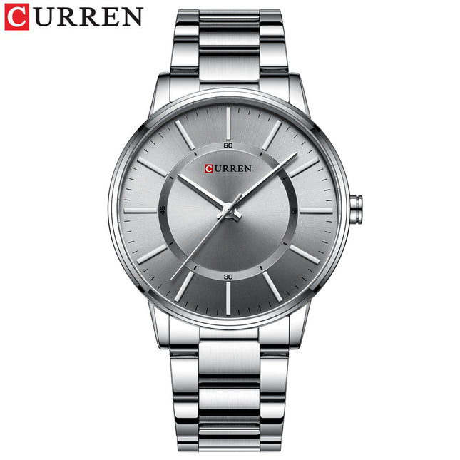 Men's Watches Fashion Waterproof Stainless Steel Analogue Quartz Watch Business Leisure Wrist Watch for Men