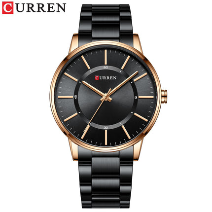 Men's Watches Fashion Waterproof Stainless Steel Analogue Quartz Watch Business Leisure Wrist Watch for Men